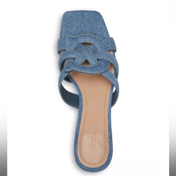 NWOT Coach Women's Nikki Slip-On Sandal in Indigo Denim - Picture 6 of 10